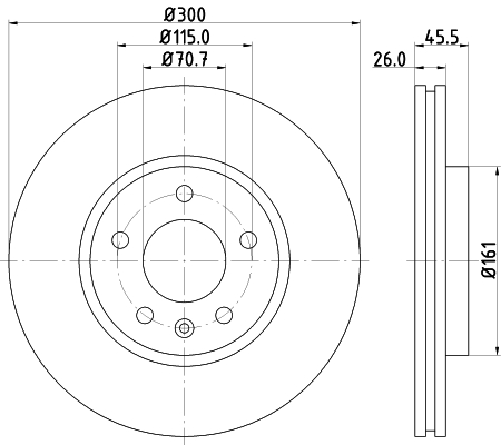 Tarcza hamulcowa HELLA 8DD 355 129-171