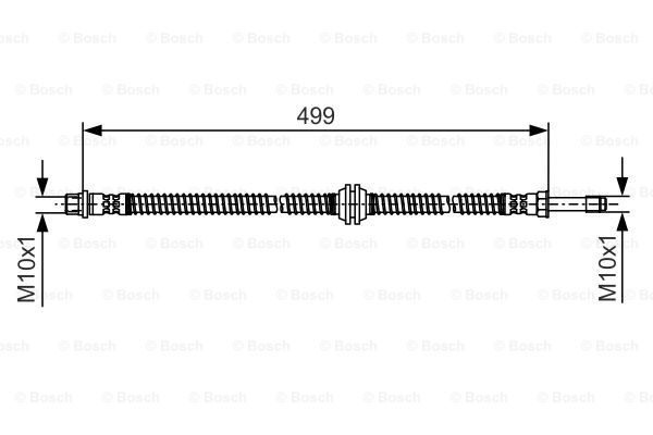 Przewód hamulcowy elastyczny BOSCH 1 987 481 A03