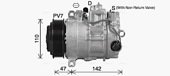 Kompresor, klimatyzacja AVA QUALITY COOLING MSAK748