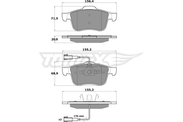 Klocki hamulcowe TOMEX BRAKES TX 15-25