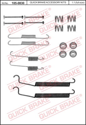 Zestaw dodatków do szczęk hamulcowych QUICK BRAKE 105-0830
