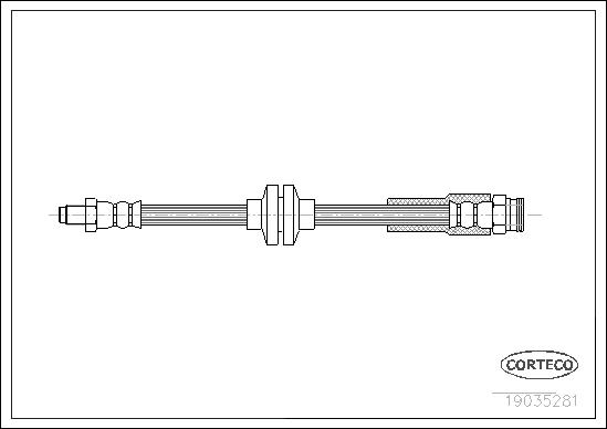 Przewód hamulcowy elastyczny CORTECO 19035281
