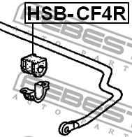 Guma stabilizatora FEBEST HSB-CF4R