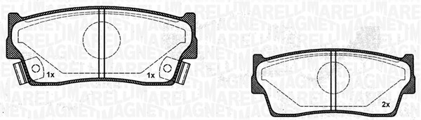 Klocki hamulcowe MAGNETI MARELLI 363916060799