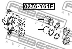 Tłoczek zacisku hamulcowego FEBEST 0276-Y61F