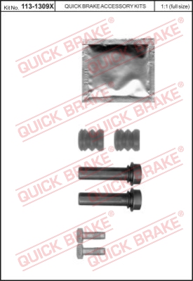 Zestaw tulei prowadzących zacisk hamulca QUICK BRAKE 113-1309X