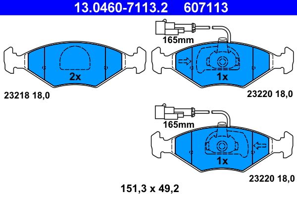 Klocki hamulcowe ATE 13.0460-7113.2