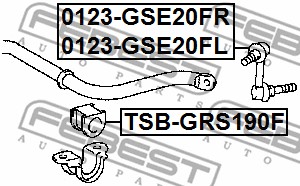 Guma stabilizatora FEBEST TSB-GRS190F