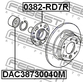 Piasta koła FEBEST 0382-RD7R