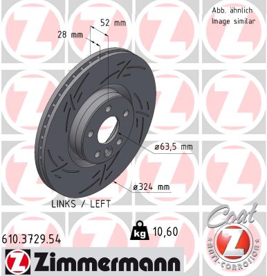 Tarcza hamulcowa ZIMMERMANN 610.3729.54