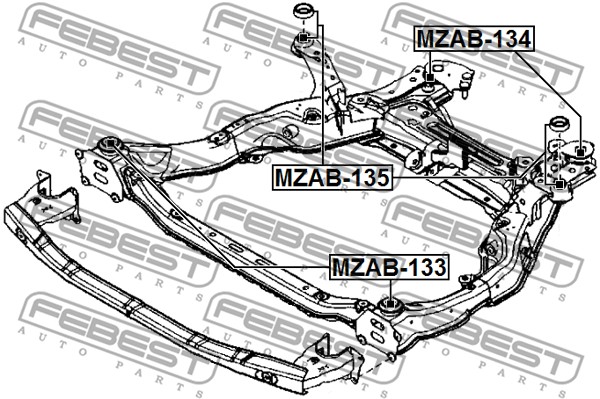 Łożyskowanie  korpusu osi FEBEST MZAB-135
