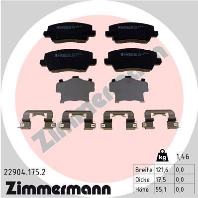 Klocki hamulcowe ZIMMERMANN 22904.175.2