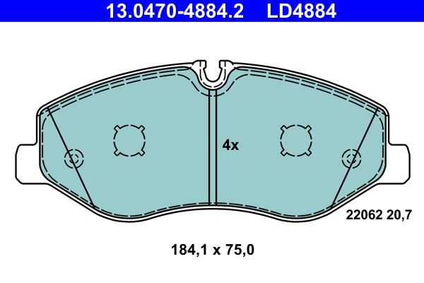 Klocki hamulcowe ATE 13.0470-4884.2