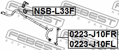 Guma stabilizatora FEBEST NSB-L33F