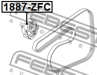 Rolka napinacza paska osprzętu FEBEST 1887-ZFC