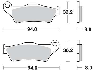 Klocki hamulcowe TRW MCB648SI