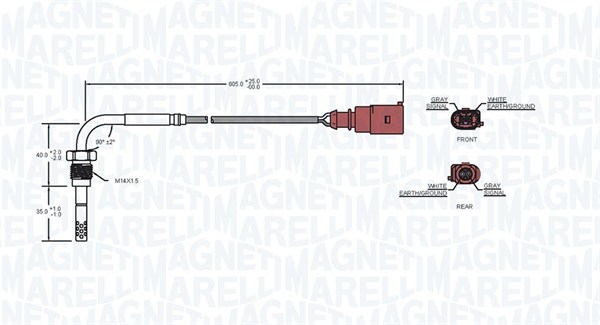 Czujnik  temperatury spalin MAGNETI MARELLI 172000069010