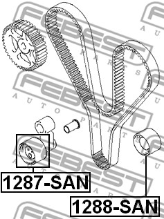 Rolka napinacza paska rozrządu FEBEST 1287-SAN
