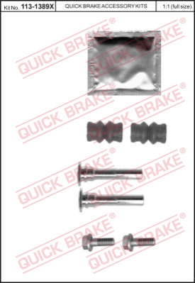 Zestaw tulei prowadzących zacisk hamulca QUICK BRAKE 113-1389X