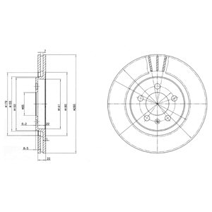 Tarcza hamulcowa DELPHI BG2713