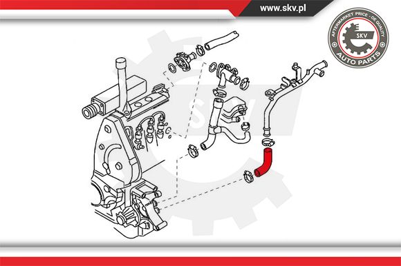 Przewód układu chłodzenia ESEN SKV 24SKV364