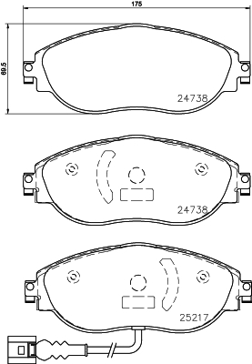 Klocki hamulcowe HELLA 8DB 355 015-921