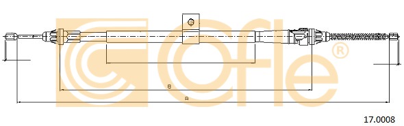 Linka hamulca ręcznego COFLE 17.0008