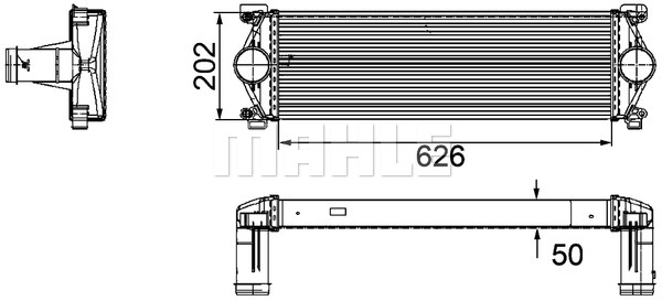 Chłodnica powietrza intercooler MAHLE CI 254 000P