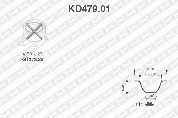 Zestaw paska rozrządu SNR KD479.01