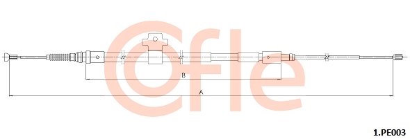 Linka hamulca ręcznego COFLE 92.1.PE003