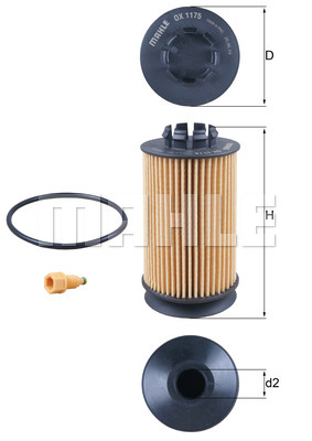 Filtr oleju MAHLE OX 1175D