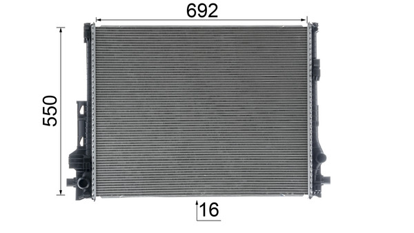 Chłodnica, układ chłodzenia silnika MAHLE CR 2607 000P