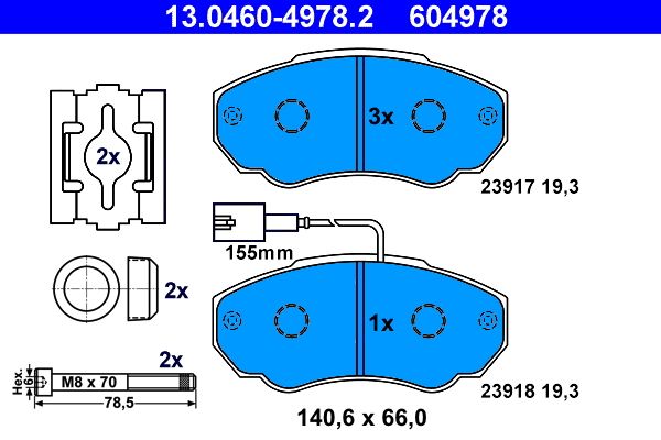 Klocki hamulcowe ATE 13.0460-4978.2