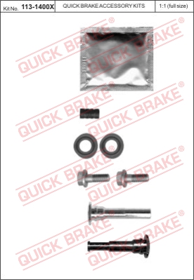 Zestaw tulei prowadzących zacisk hamulca QUICK BRAKE 113-1400X