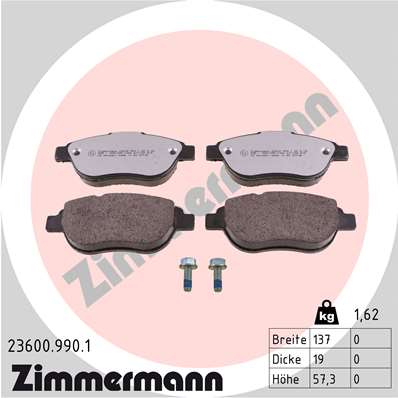 Klocki hamulcowe ZIMMERMANN 23600.990.1
