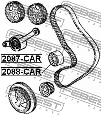Rolka prowadząca paska rozrządu FEBEST 2088-CAR