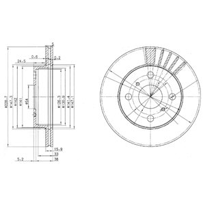 Tarcza hamulcowa DELPHI BG3173