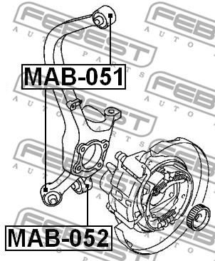 Tuleja wahacza FEBEST MAB-052