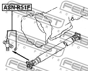 Łącznik wału napędowego FEBEST ASN-R51F