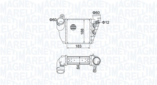 Chłodnica powietrza intercooler MAGNETI MARELLI 351319204740