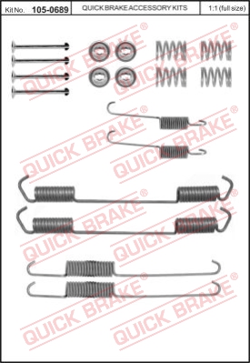 Zestaw dodatków do szczęk hamulcowych QUICK BRAKE 105-0689