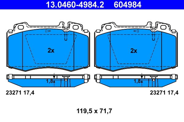 Klocki hamulcowe ATE 13.0460-4984.2