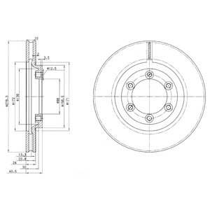 Tarcza hamulcowa DELPHI BG3523