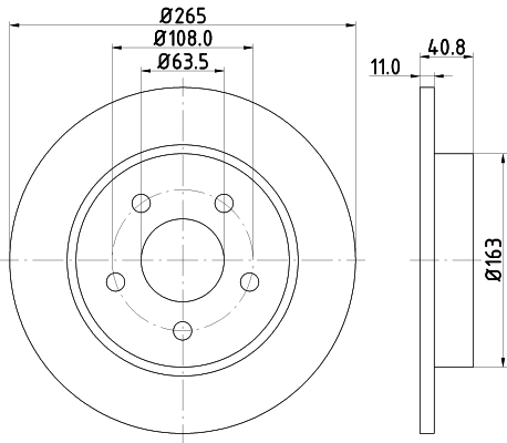 Tarcza hamulcowa HELLA 8DD 355 111-381