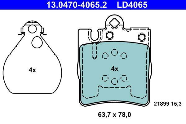 Klocki hamulcowe ATE 13.0470-4065.2