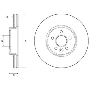 Tarcza hamulcowa DELPHI BG9184C