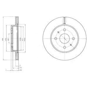 Tarcza hamulcowa DELPHI BG4128