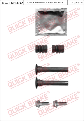 Zestaw tulei prowadzących zacisk hamulca QUICK BRAKE 113-1375X