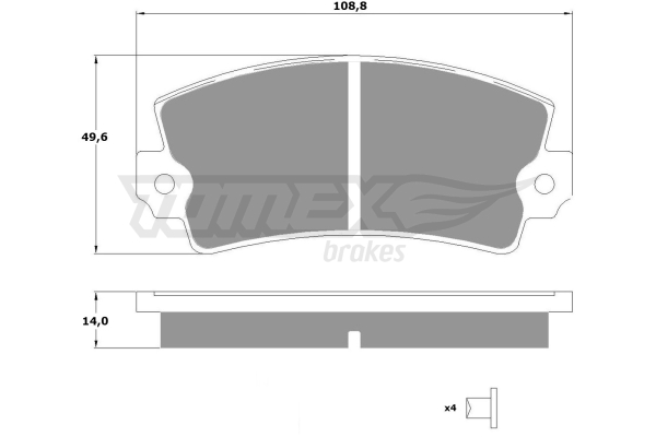 Klocki hamulcowe TOMEX BRAKES TX 10-43