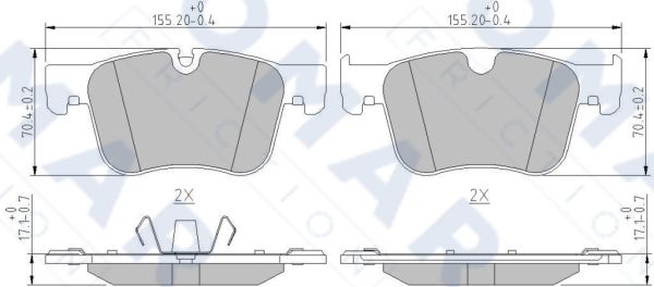 Klocki hamulcowe FOMAR FRICTION FO 261481